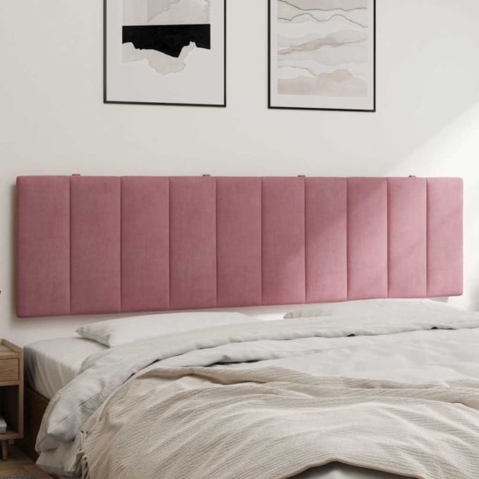vidaXL - Hoofdbordkussen - "Hanko" - 180 - cm - fluweel - roze