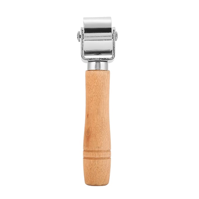 Handgemaakt Houten Handvat Koolstofstaal Leer Rollend Ambachtelijke Roller Tool(2.6cm) brown