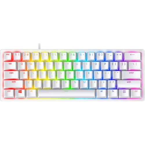 Razer Huntsman Mini - Gaming Toetsenbord - Clicky Purple Switch - RGB - 60% Layout - Qwerty - Wit
