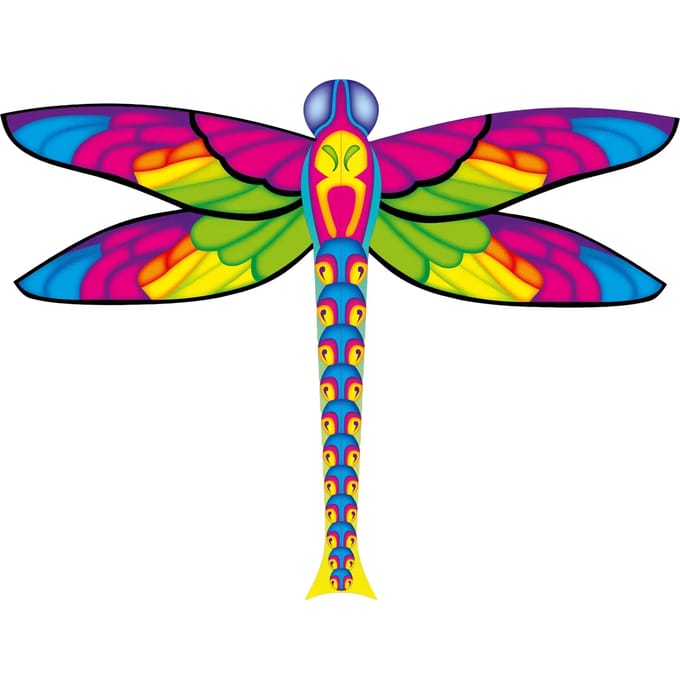 Kindervlieger HQ Dragonfly Kite 102196 Regenboog 100 x 76 cm