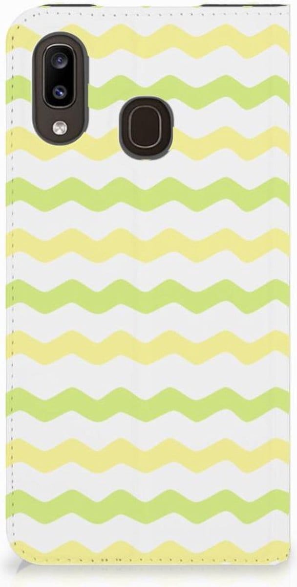 Samsung Galaxy A30 Hoesje met Magneet Waves Yellow