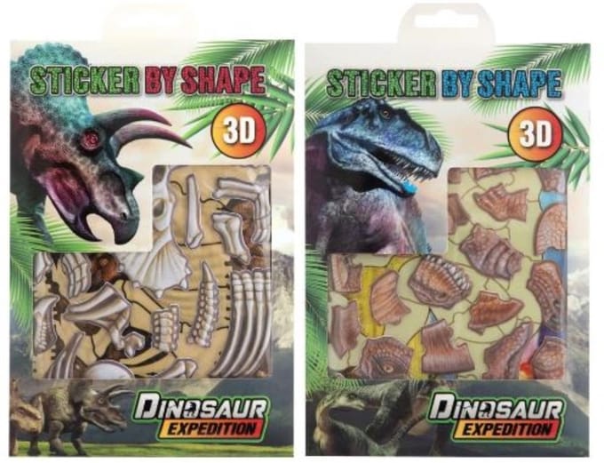 Dinosaur Expedition Dino stickers 3D