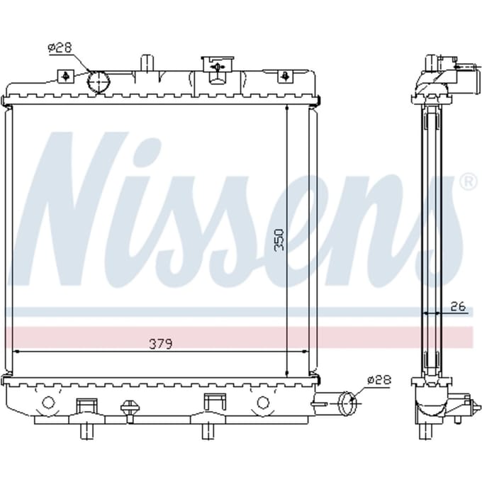 Radiator, motorkoeling NISSENS 62455A