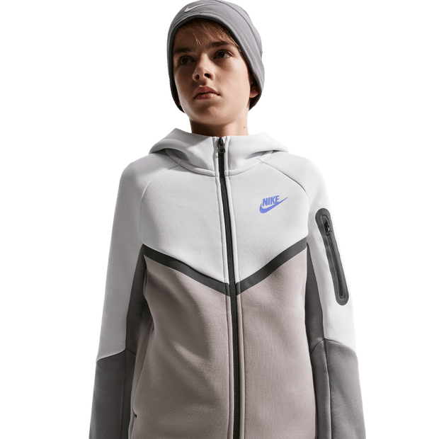 Nike Tech Hoodies Kinder - Grijs - Maat 128 - 137 CM