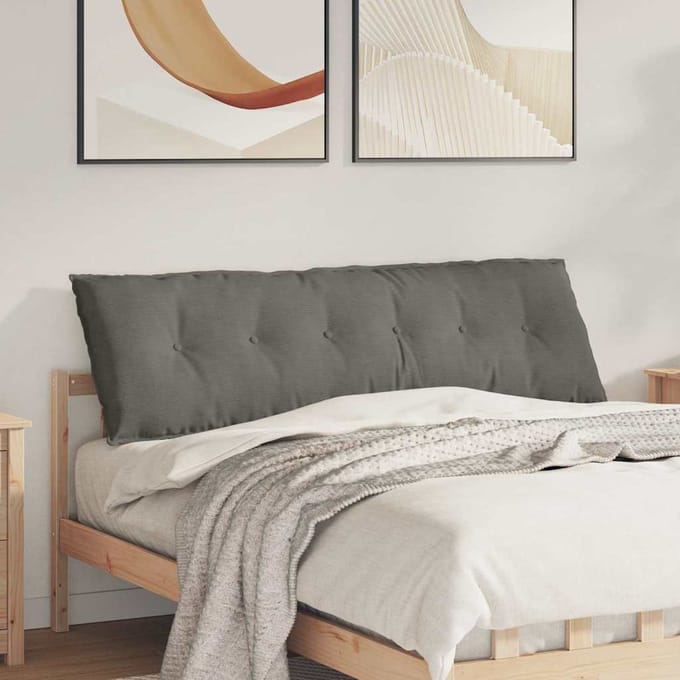vidaXL - Rugkussen - Lichtgrijs - 160 - x - 50 - x - 19 - cm - Corduroy - stof
