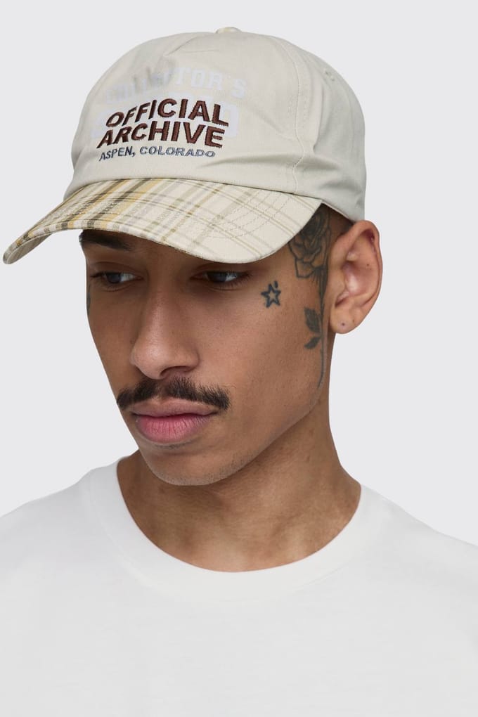 Embroidered Official Archive 5 Panel Cap | White