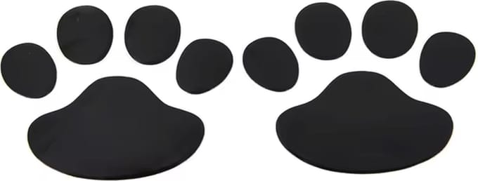 Hacebo® - Hondenpoot Stickers - 2 paar - Zwart