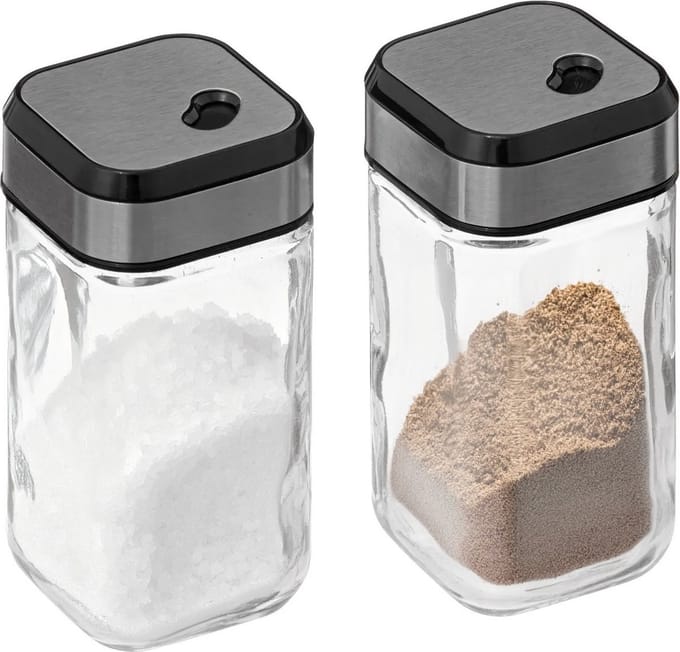 5Five Peper en zout setje - glas - 90 cl - setje van 2x stuks