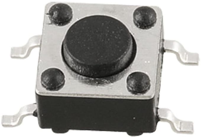 Drukknop Schakelaars - Momentary Tact Switches - Elektronische Projecten - Compact 6x6mm Formaat - 4.3mm Hoogte - Zilver