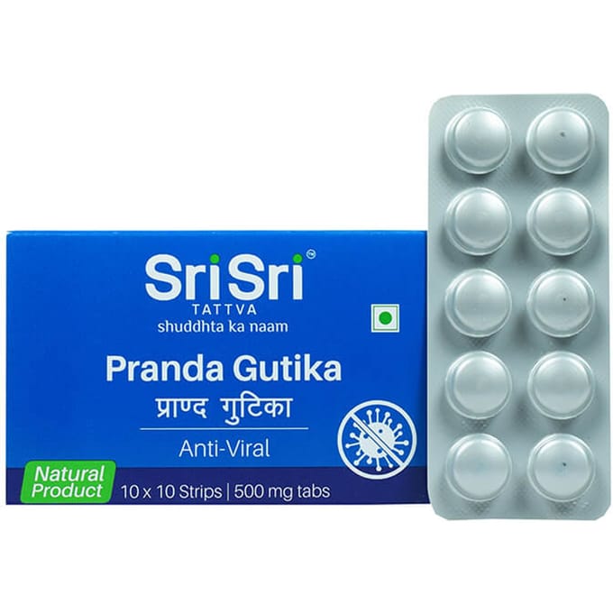Pranda Gutika (100 comprimés, 500 mg), Pranda Gutika Anti-Viral Sri Sri Tattva