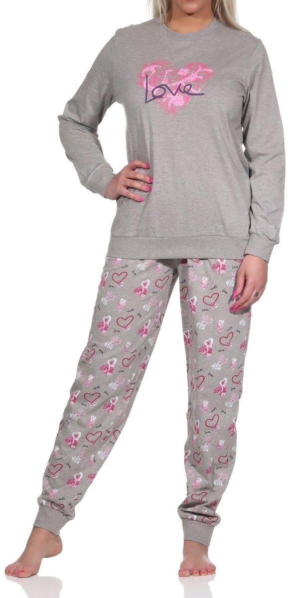 Damespyjama's met manchetten in hartje en allure look - ook in oversized - 122 201 90 815