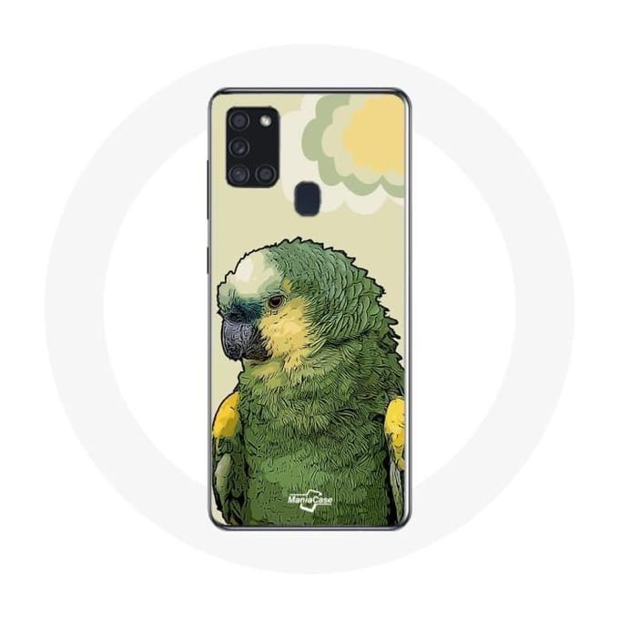 Samsung Galaxy A21S Hoesje Amazon Papegaaien Groen groen