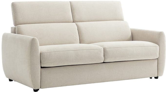 Vente-unique Driezits express slaapbank in beige stof SOVALI