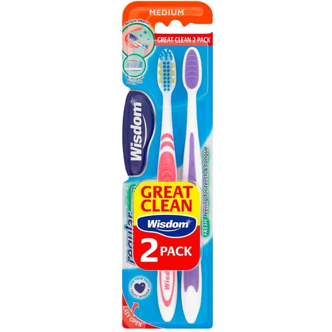 Wisdom Regular Fresh Tandenborstels - 2 st.