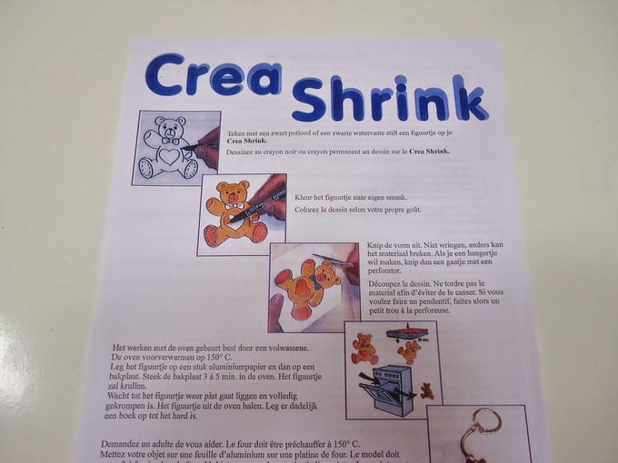 Crea Shrink A4 transparant - Sanded (5 vellen)