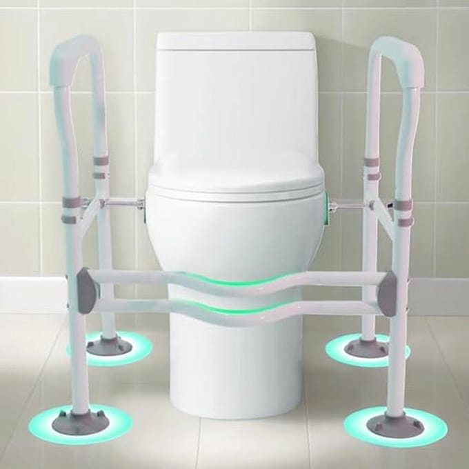 Toiletframe met instelbare hoogte – Robuust en zonder boren