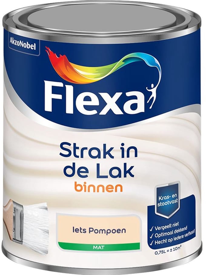 Flexa - Strak In De Lak Binnenlak Mat - Iets Pompoen - Mengverf - 750 Ml
