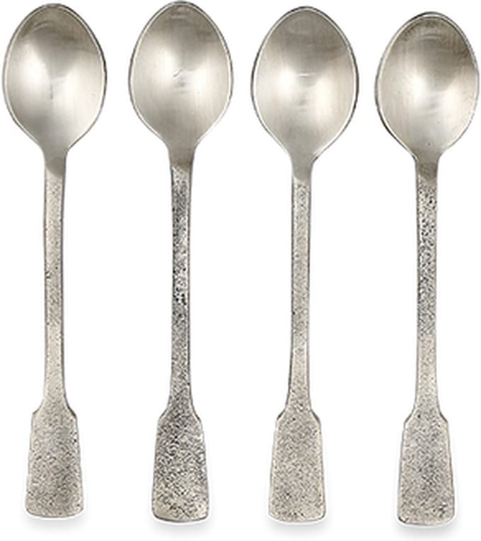 Nkuku Veeta Theelepels Zilver - Set Van 4