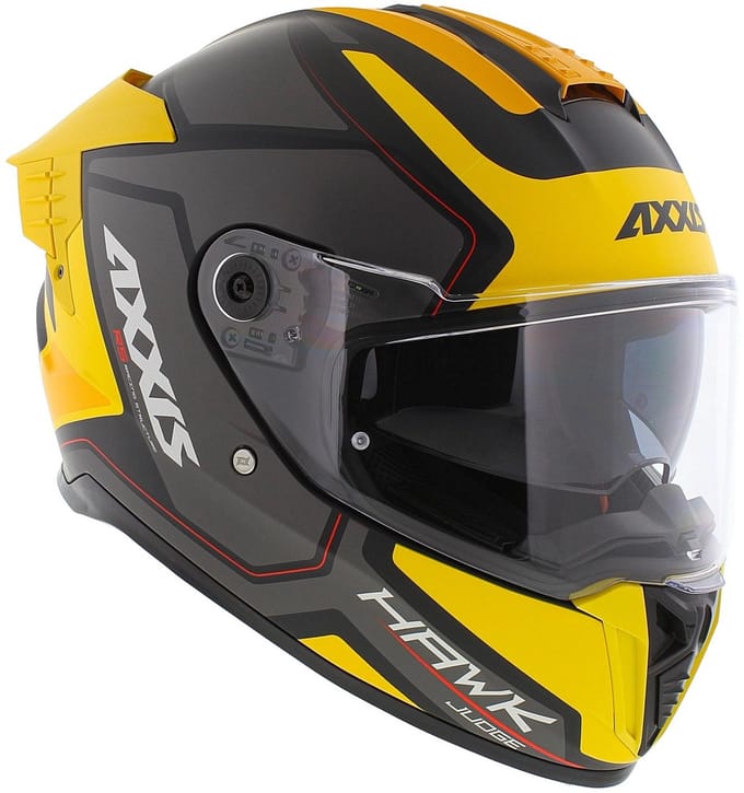 Axxis Hawk SV Evo Integraal helm Judge B13 mat geel zwart titanium
