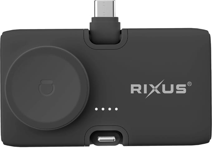 Rixus RXPB13B Mini Click-On 3 in 1 Powerbank 4500mAh Black