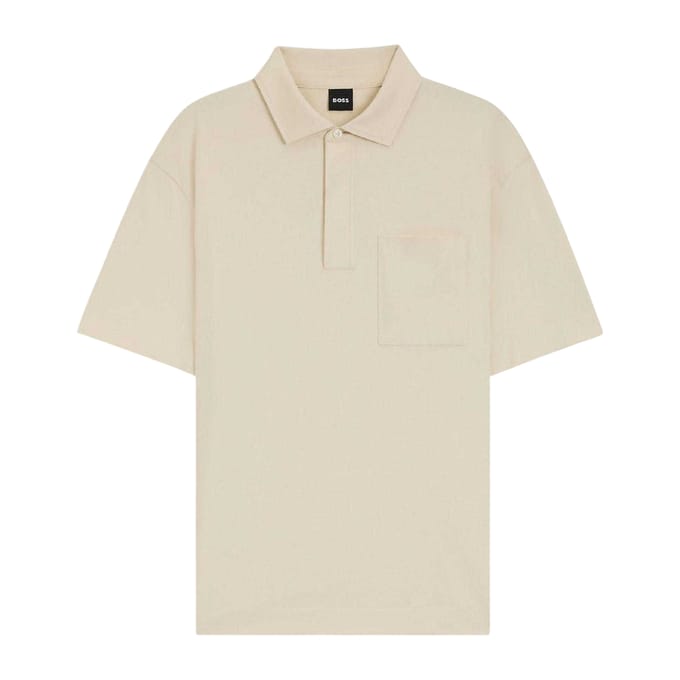 Boss Payto 18 poloshirt voor heren met relaxte pasvorm (Wit)