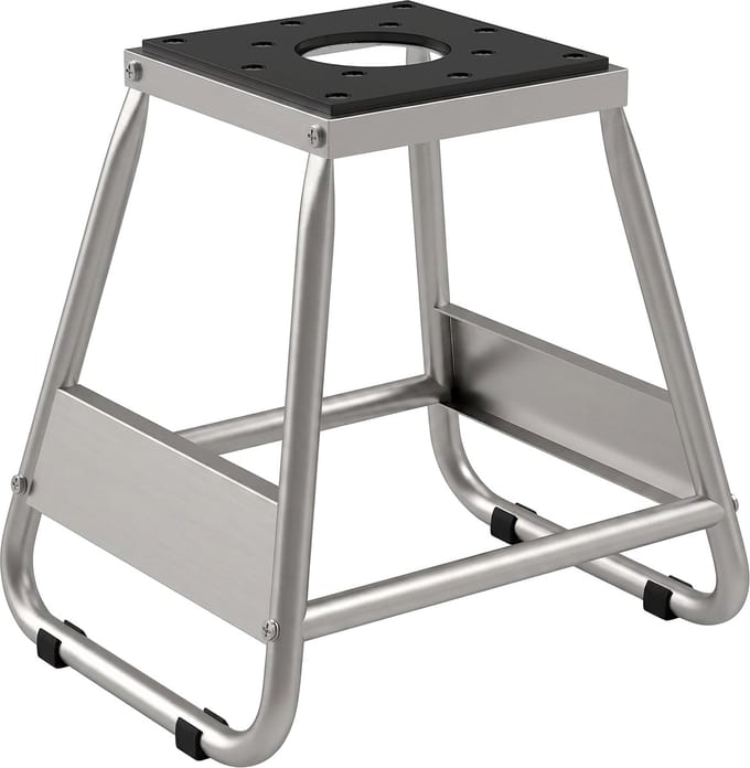 HOMCOM Motorstandaard Staal, Rubber 36L x 40B x 40,5H cm Grijs
