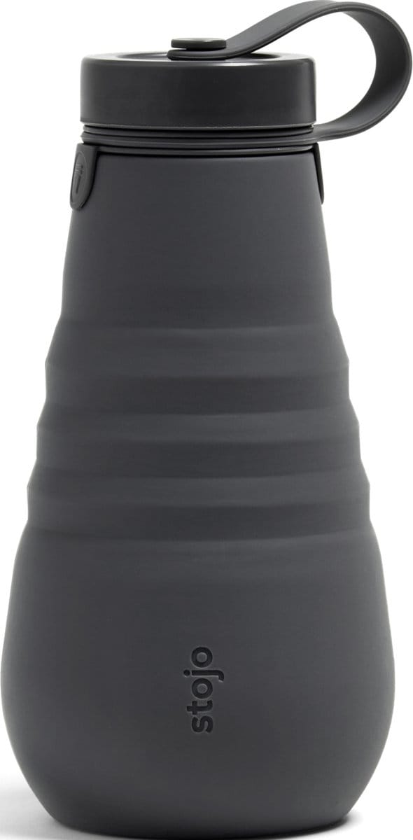 Stojo - Drinkfles 590 ml Carbon - Siliconen - Grijs -