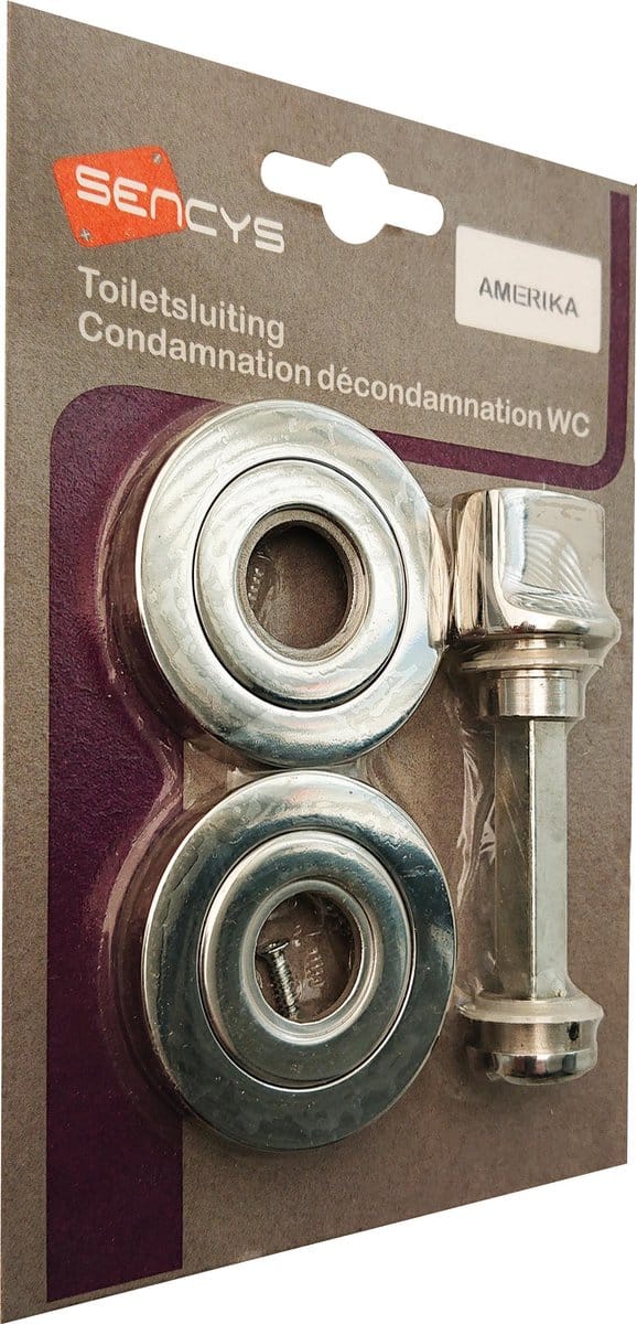 SENCYS type Amerika WC toiletsluiting rond model | CHROOM