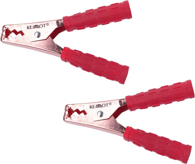 Accuklemmen set - 200A - 150mm - Rood
