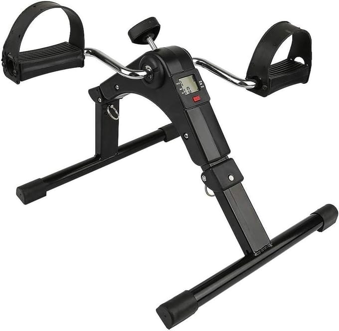 Mini Hometrainer - Oefenfiets Voeten - Lichaamsoefening - LCD Scherm - 41x32x36 cm - Zwart