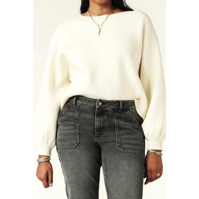 BA&SH Pull Mateo Ecru Maat: M | Sweaters Outlet | Dames | Wit
