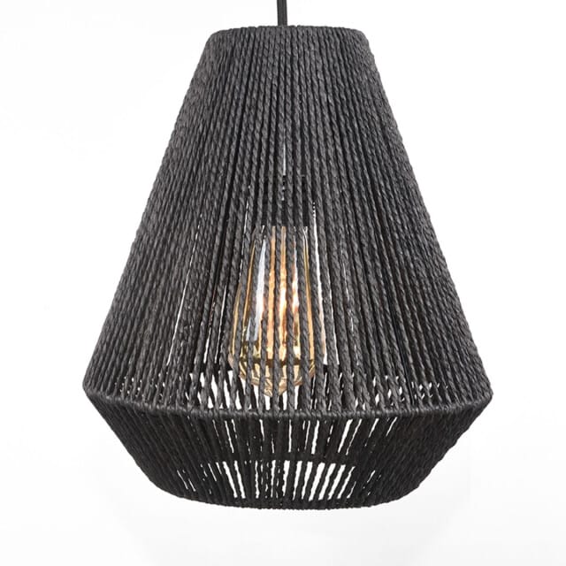 LABEL51 Ibiza Hanglamp - Zwart - Stof - 2-Lichts