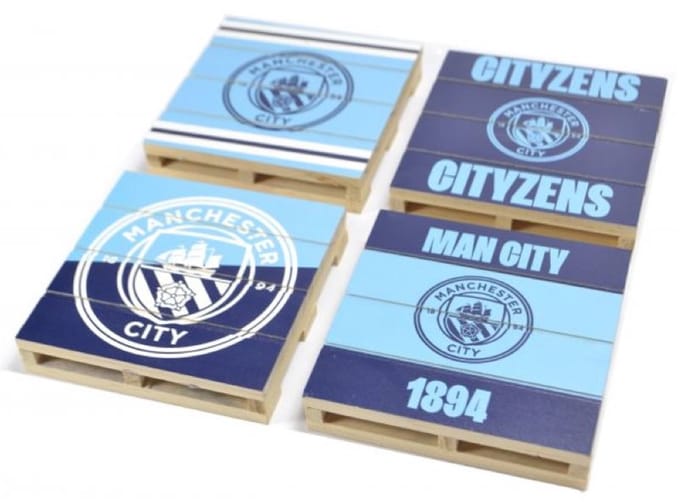 Manchester City Pallet Coaster / Onderlegger 4pack set
