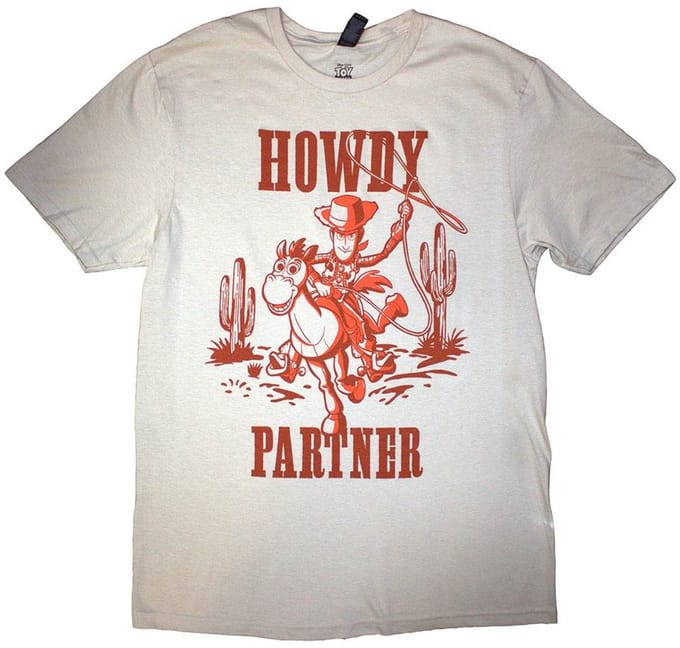 Disney - Toy Story Howdy Partner Heren T-shirt - S - Creme