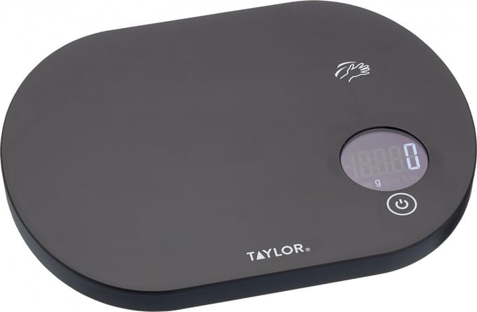 KitchenCraft Taylor Pro Digitale Keukenweegschaal - 22 x 17 cm Plastic - Zwart