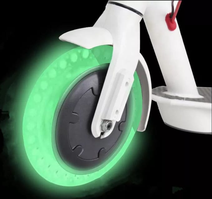 TECHPUNT Volrubberen, fluorescerende band voor M365 Elektrische steps - Groen