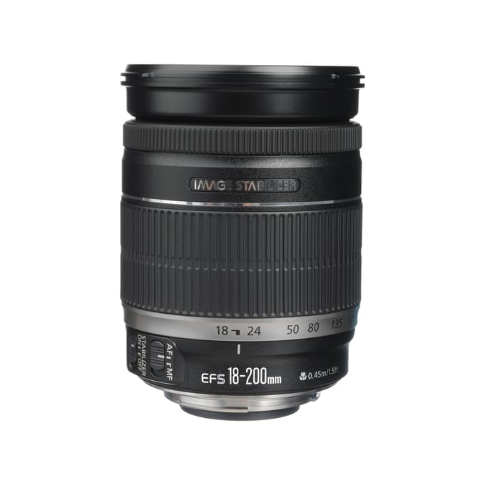 Canon EF-S 18-200mm f3.5/5.6 IS Zoomlens zwart