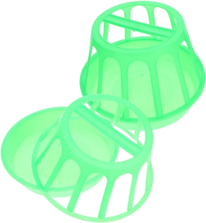 Kippen Voerbak - Vogel Voeder - Pluimvee Voeren - Stabiele Structuur - 2 Stuks 30cm - Groen