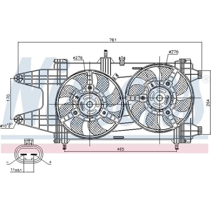 Koelventilatorwiel, motorkoeling NISSENS 85481