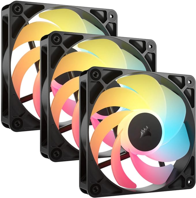 Corsair RS120-R ARGB Computer behuizing Ventilator 12 cm Zwart 3 stuk(s)