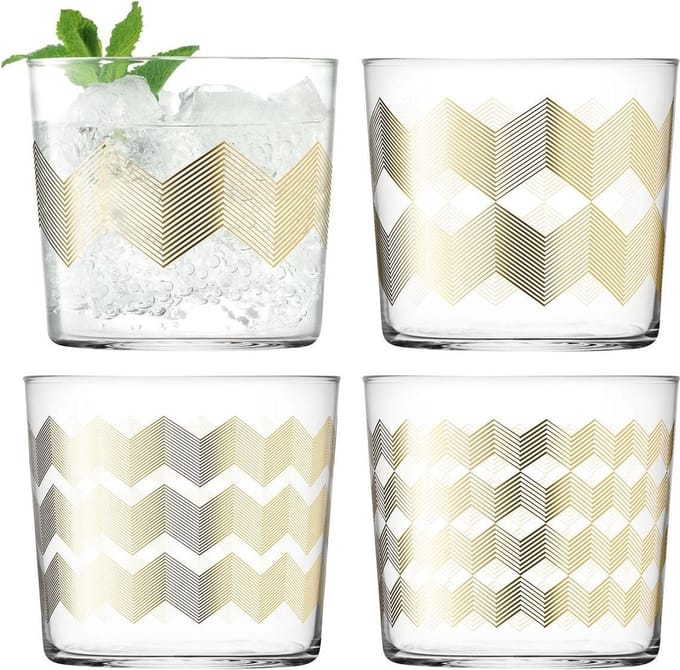 L.S.A. Chevron Glazen - 310 ml - Set van 4 Stuks