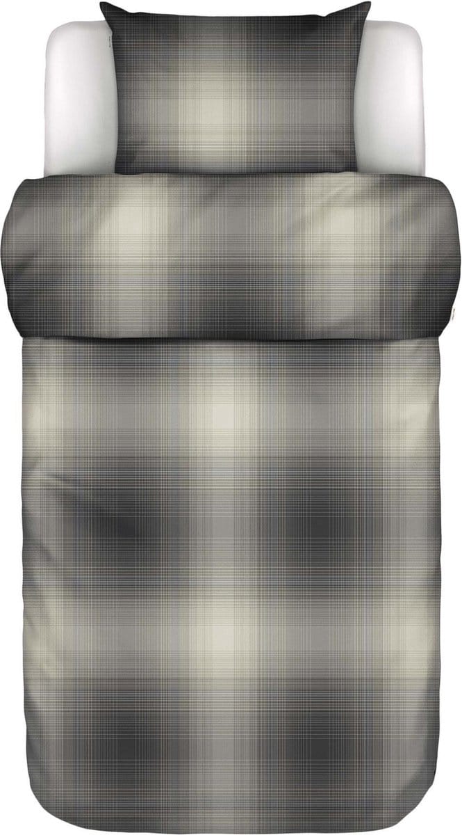 Marc O'Polo Phia Dekbedovertrek Biologisch Katoenflanel Zwart - Eenpersoons – 140x200/220 cm