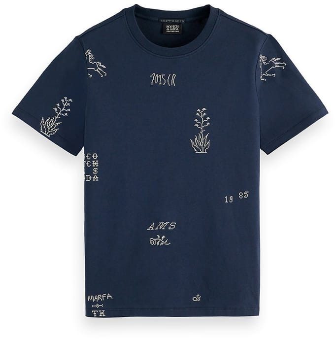 Scotch & Soda Printed Regular Fit T-Shirt