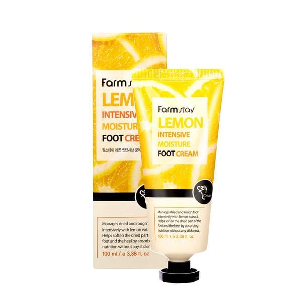 FARM STAY Crème pour les pieds hydratante intense au citron 100 ml (3 options) 1pcs beige