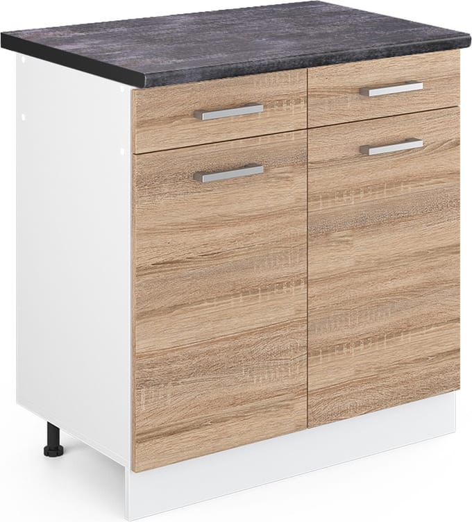 Vicco R-Line Keukenonderkast – 80 cm, WB Antraciet Sonoma