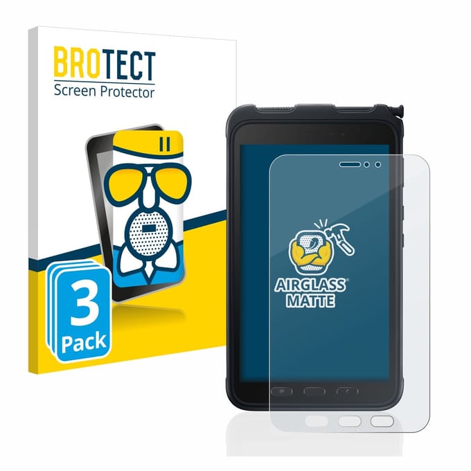 BROTECT - Screenprotector voor Samsung Galaxy Tab Active 3 - Folie Beschermfolie Beschermglas matte 3 Stuks