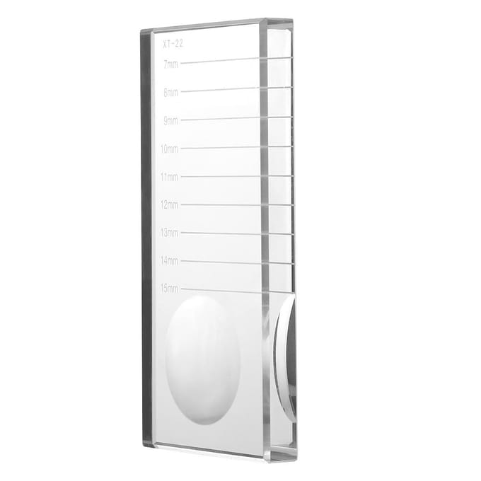 Rechthoekig Glas Valse Wimperlijm Lijm Scheider Houder Wimperverlenging Palet white