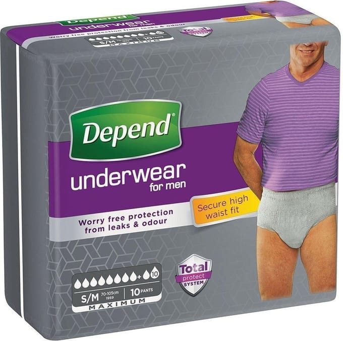 Depend Pants Incontinentiebroekjes voor mannen Maximum maat S/M - 10 stuks