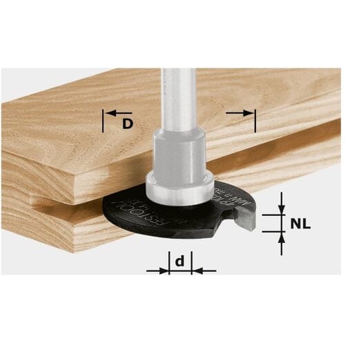 Festool 491060 Groeffrees Hardmetaal Schijf Lengte 5 mm Afmeting, Ø 40 mm Werklengte 5 mm Schachtdiameter 6 mm