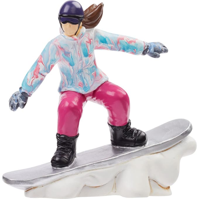 Miniatuur vrouwelijke snowboarder